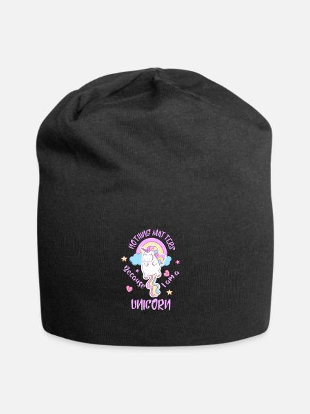 Unicorn - Jersey-Beanie - Schwarz