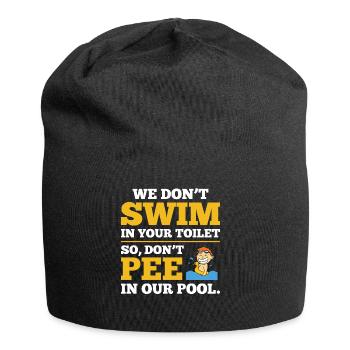 Maître nageur T-shirt Dont Pee - Bonnet en jersey - noir - Devant