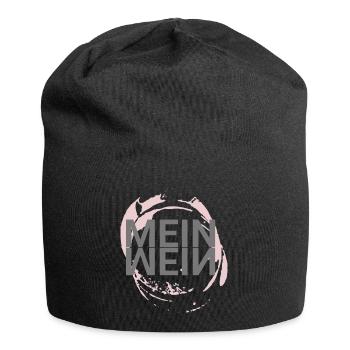 Wein Trinker Weißwein Rotwein Sprüche Geschenk - Jersey-Beanie - Schwarz - Vorne