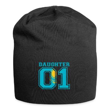 fille fille reine 01 Kazakhstan - Bonnet en jersey - noir - Devant