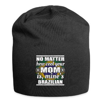 no matter mom cool mother gift brazil png - Jersey Beanie - black - Front