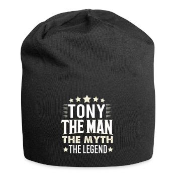 Tony - Jersey Beanie - black - Front