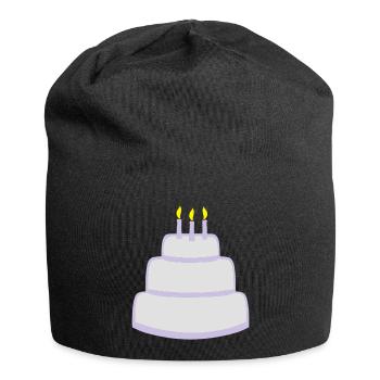 Birthday Cake - Jersey Beanie - black - Front