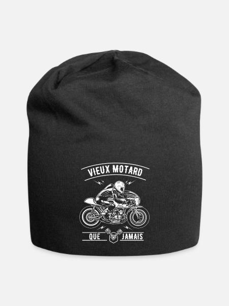 Vieux Motard que jamais - Bonnet en jersey - noir