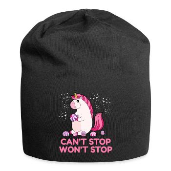 Can't Stop Won't Stop - Jersey-Beanie - Schwarz - Vorne