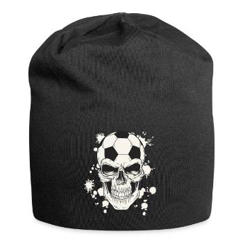 Crâne de football - Bonnet en jersey - noir - Devant