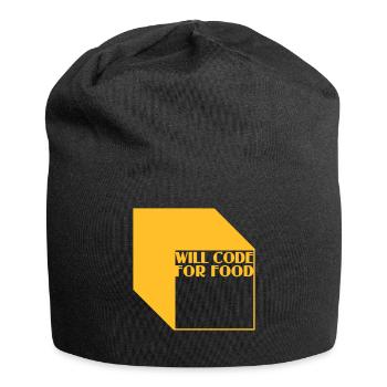code pour la nourriture - Bonnet en jersey - noir - Devant