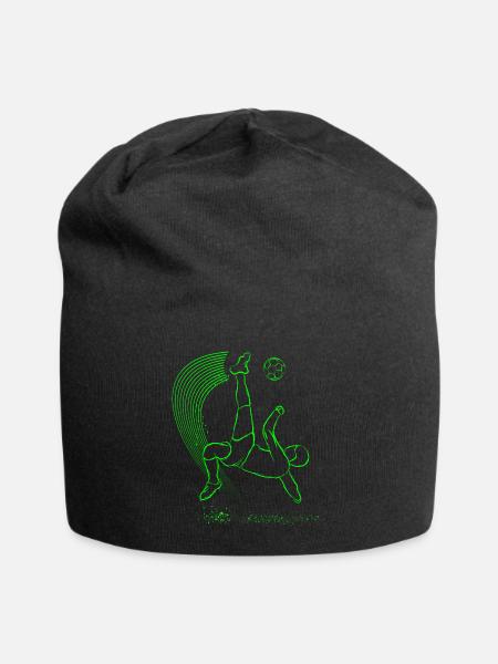 Fussballer - Jersey-Beanie - Schwarz