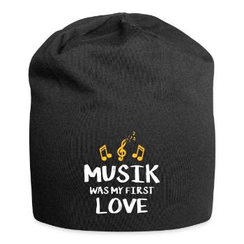 la musique était mon premier amour - Bonnet en jersey - noir - Devant