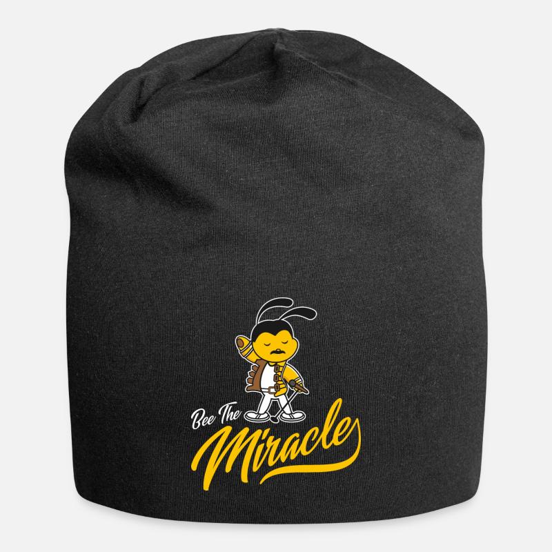 Bee Freddie Queen Mercury Singer Idea Gift - Jersey Beanie - black