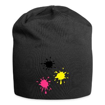 Kunst, Fleck, Paintball - Jersey-Beanie - Schwarz - Vorne