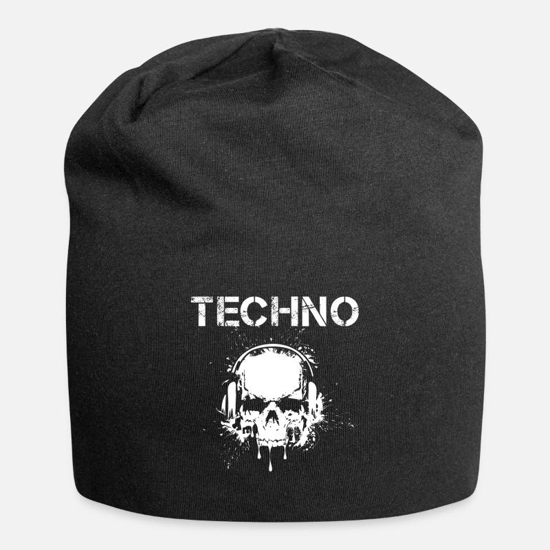 Hardstyle Techno - Jersey-Beanie - Schwarz