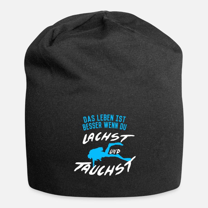 Tauchen Spruch - Jersey-Beanie - Schwarz