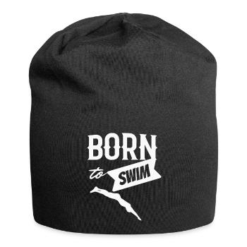 Born to Swim Schwimmer Kraulen Wasser - Jersey-Beanie - Schwarz - Vorne