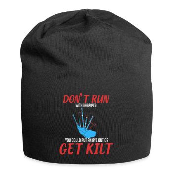 Chemise de cadeau drôle de cornemuse écossaise - Bonnet en jersey - noir - Devant