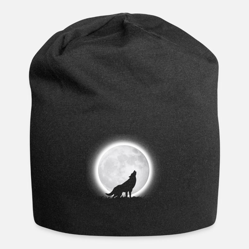 Wolf Mond - Jersey-Beanie - Schwarz