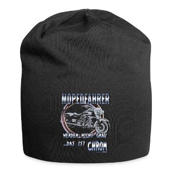 Motorradfahrer werden nicht grau, das ist Chrom - Jersey-Beanie - Schwarz - Vorne