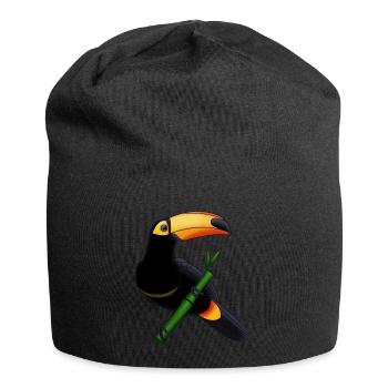 Idée cadeau Toucan tropiques forêt tropicale - Bonnet en jersey - noir - Devant