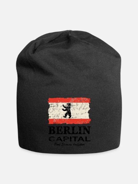 Berlin Vintage Flag - Bonnet en jersey - noir