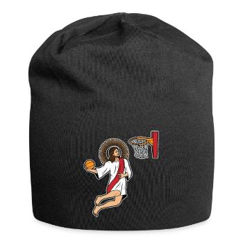 Jesus christ basketball basketball ball sports - Jersey Beanie - black - Front