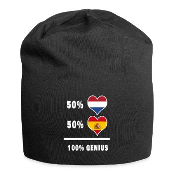 Pays-Bas et Espagne 100% Genial - Bonnet en jersey - noir - Devant