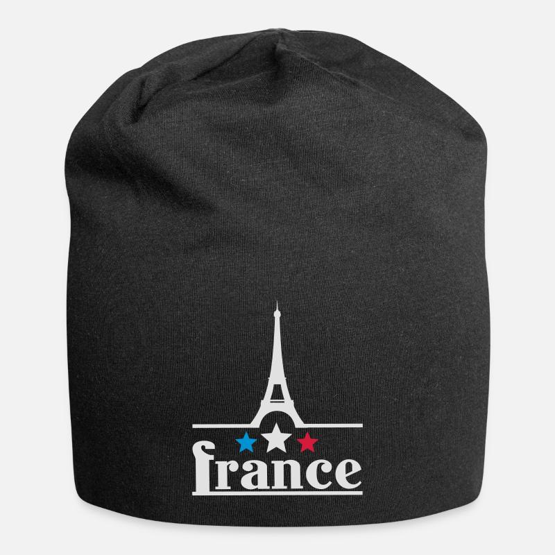 France eiffelturm - Jersey-Beanie - Schwarz