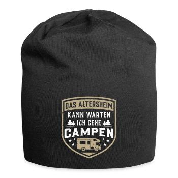 DAS ALTERSHEIM KANN WARTEN ICH GEHE CAMPEN - Jersey-Beanie - Schwarz - Vorne
