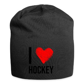 I love hockey - Jersey Beanie - black - Front