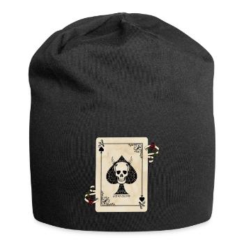 Carte de la mort / As de pique - Bonnet en jersey - noir - Devant