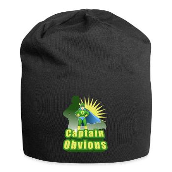 Captain obvious - Jersey Beanie - black - Front