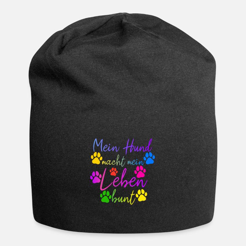 Hund Hunde Geschenkidee Hundebesitzer - Jersey-Beanie - Schwarz