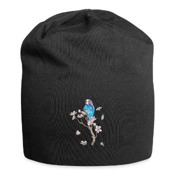Idée cadeau perruche perruche cockatiel - Bonnet en jersey - noir - Devant