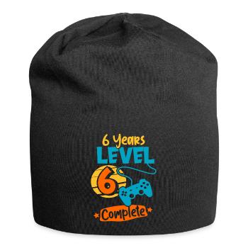 6e anniversaire 6 ans niveau 6 cadeau complet - Bonnet en jersey - noir - Devant