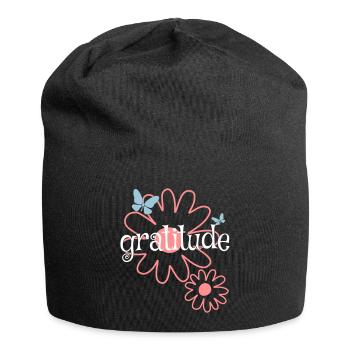 Motivating sayings Beautiful saying Gratitude - Jersey Beanie - black - Front