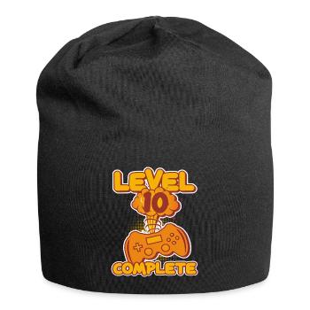 10th birthday 10 years Level 10 Complete - Jersey Beanie - black - Front