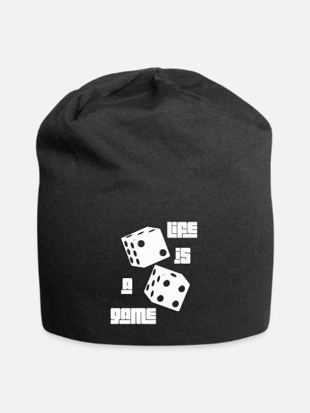 Jeu joueur dés Jeux de société jeu de jeux - Bonnet en jersey - noir