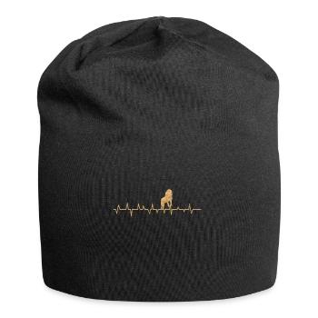 Löwe Geschenk Löwen Afrika Südafrika Herzschlag - Jersey-Beanie - Schwarz - Vorne