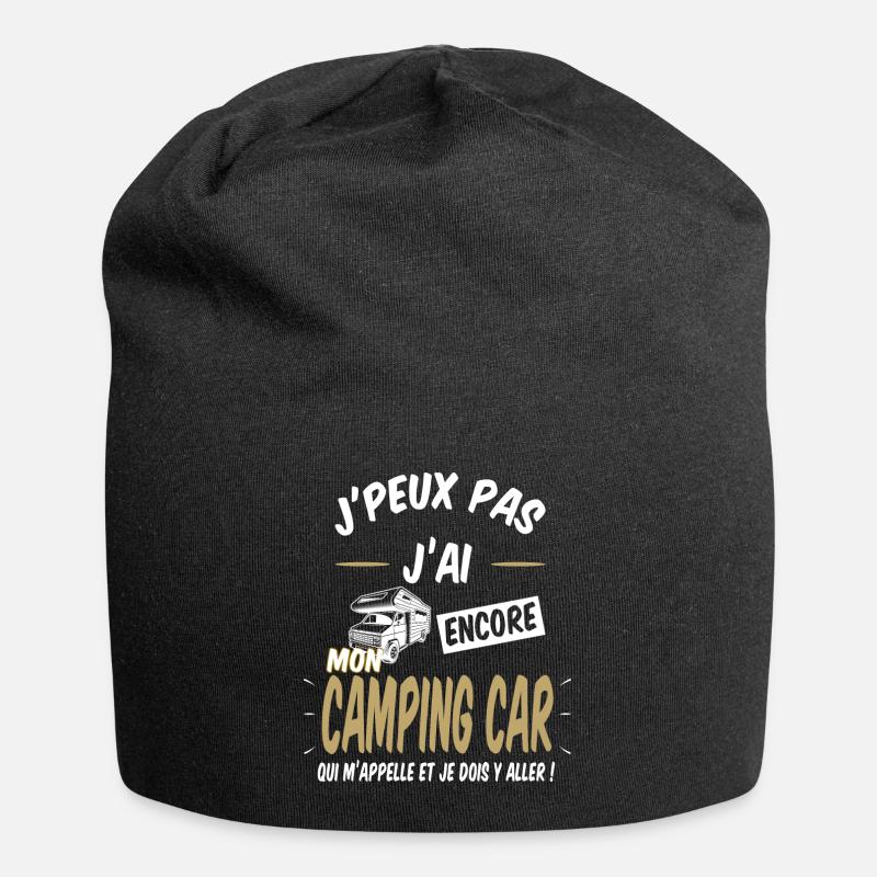camping car - Bonnet en jersey - noir