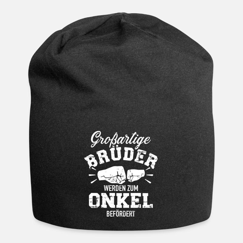 Onkel - Jersey-Beanie - Schwarz