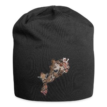Giraffen - Jersey-Beanie - Schwarz - Vorne