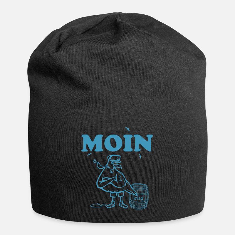 An der Küste - Jersey-Beanie - Schwarz