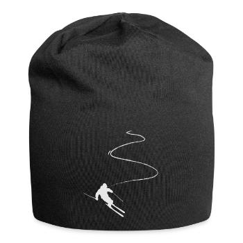 Ski quotes on the mountain and harz on a winter sports holiday - Jersey Beanie - black - Front