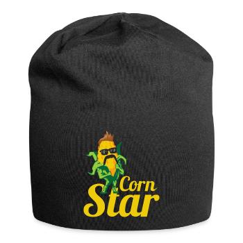 Corn Star Corn Cob Gift for Farmers The Corn - Jersey Beanie - black - Front