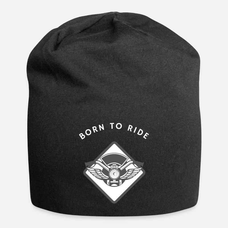 BORN TO RIDE - Bonnet en jersey - noir