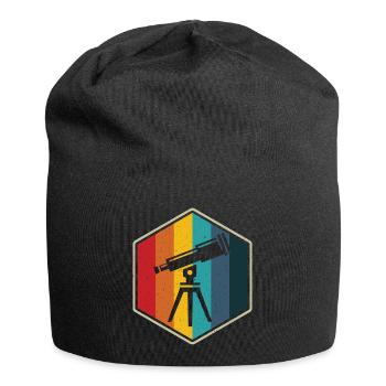 Teleskop retro Sechseck Astro-Fotograf - Jersey-Beanie - Schwarz - Vorne