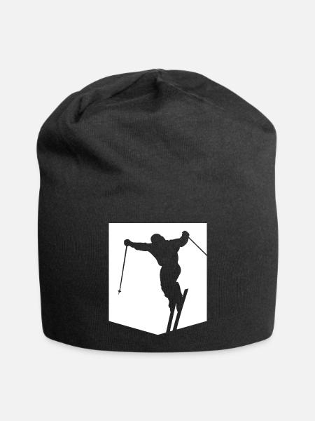 Minimal skiing - Jersey Beanie - black
