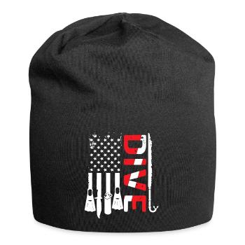 Scuba Dive Flag USA Drôle Graphique - Bonnet en jersey - noir - Devant