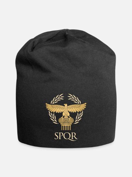 SPQR - Empire flag and republic Ancient Rome - Jersey Beanie - black