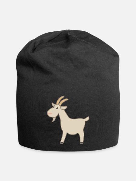 Ziege - Jersey-Beanie - Schwarz