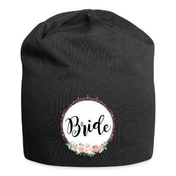 Chemise de bride | Couronne de fleurs - Bonnet en jersey - noir - Devant